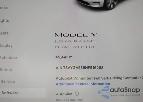 2022 Tesla Model Y Long Range Dual Motor All-Wheel Drive from USA, damaged, VIN 7SAYGAEE6NF516268